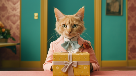 Chic cat flaunting fashionable attire - Custom Pet Portraits