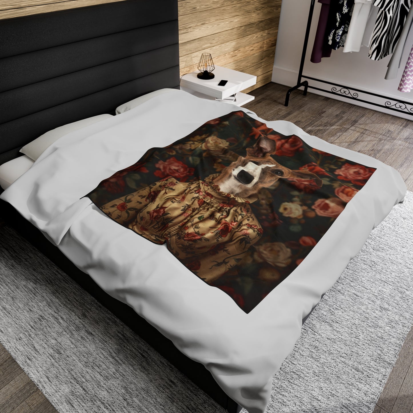 Rose in Shadow - Custom Pet Blanket