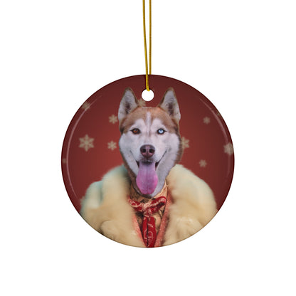 Eggnog and Tail - wags - Custom Pet Ornament - Hairy Humans