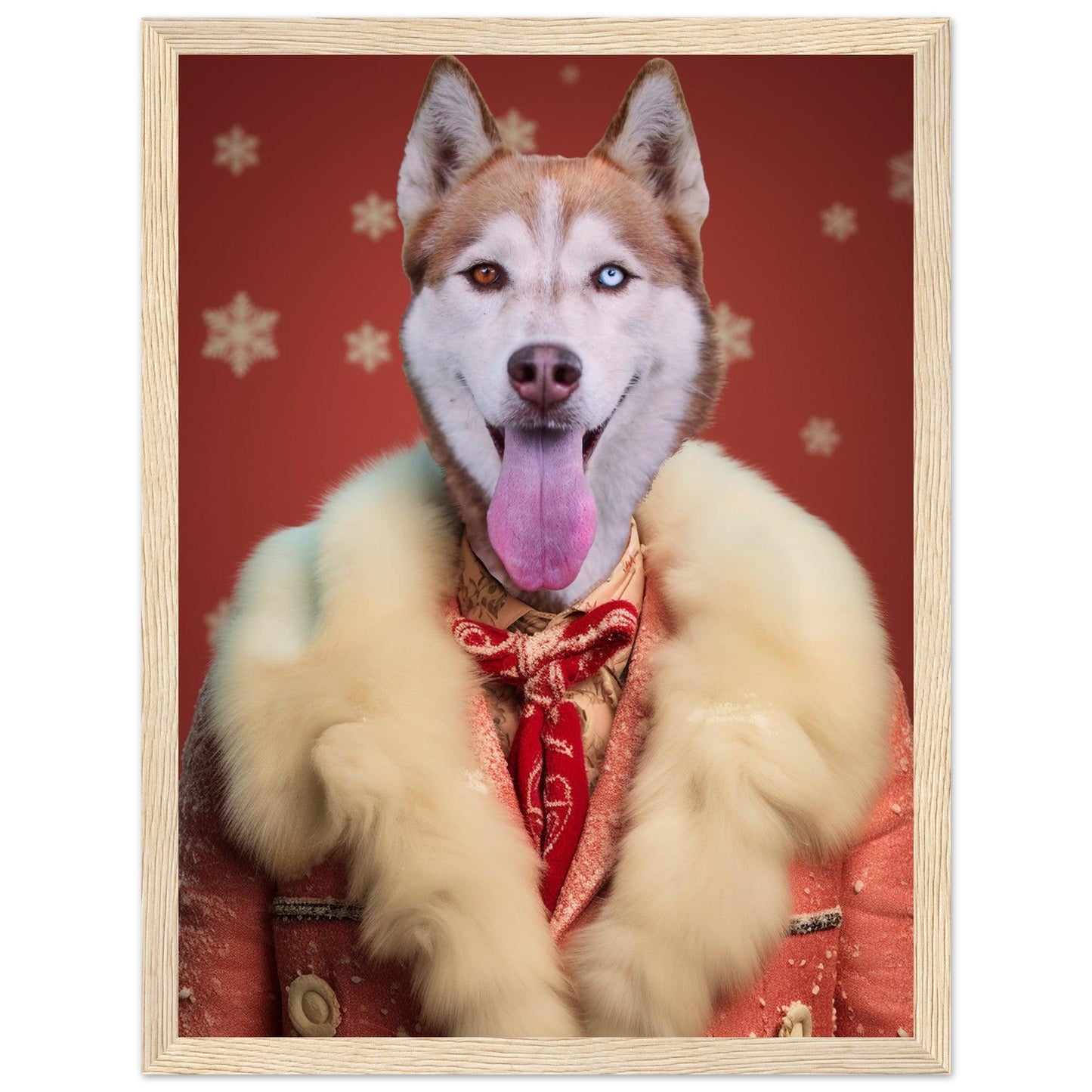 Eggnog and Tail - wags - Custom Pet Portrait - Hairy Humans