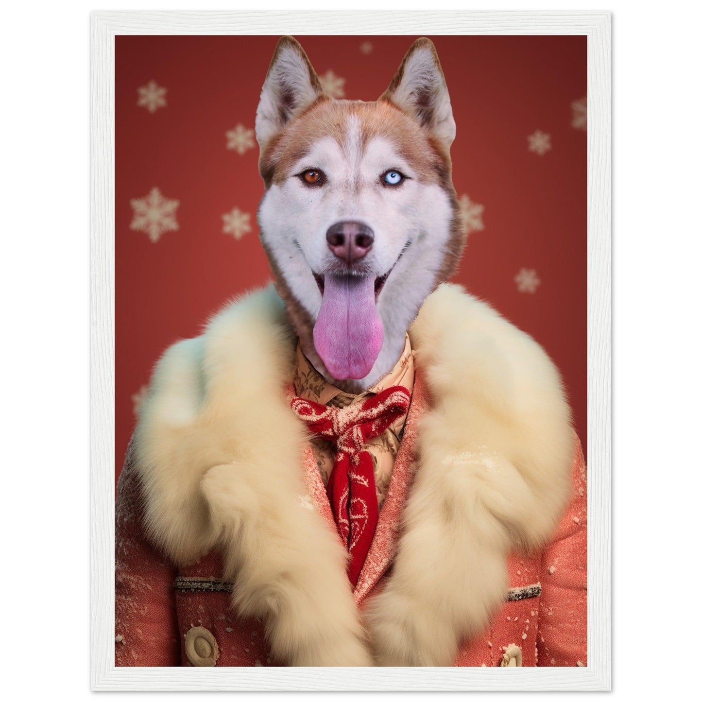 Eggnog and Tail - wags - Custom Pet Portrait - Hairy Humans