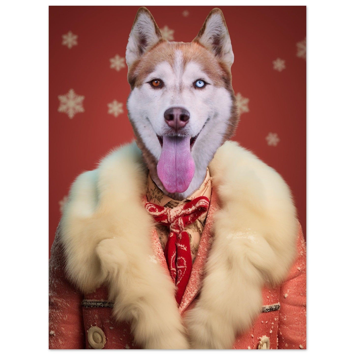 Eggnog and Tail - wags - Custom Pet Portrait - Hairy Humans