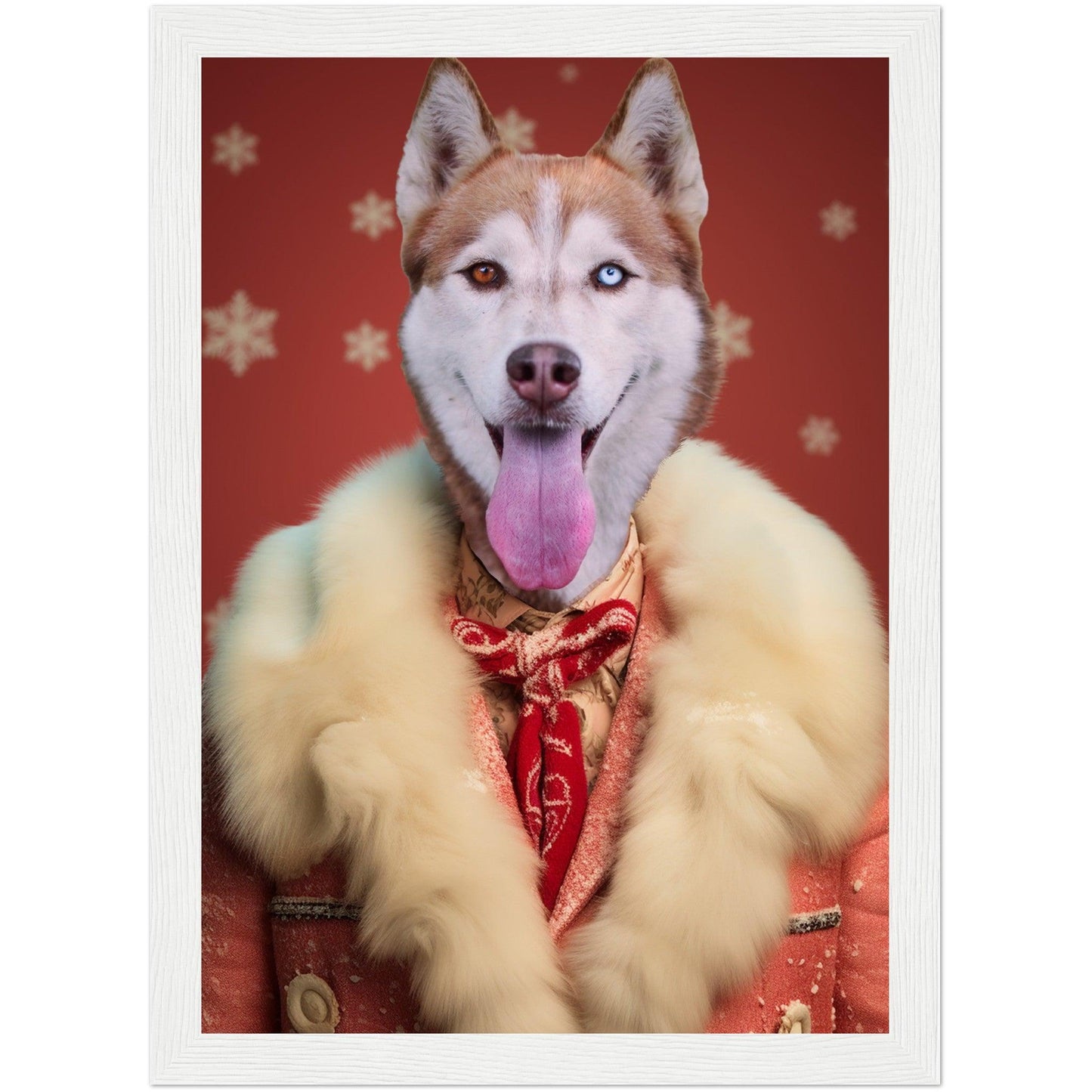 Eggnog and Tail - wags - Custom Pet Portrait - Hairy Humans