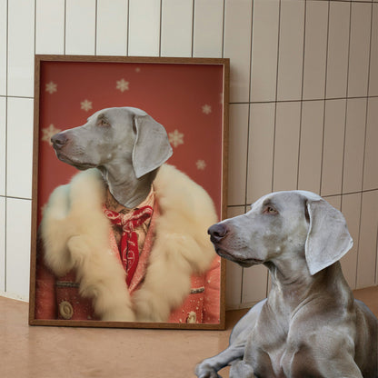 Eggnog and Tail - wags - Custom Pet Portrait - Hairy Humans