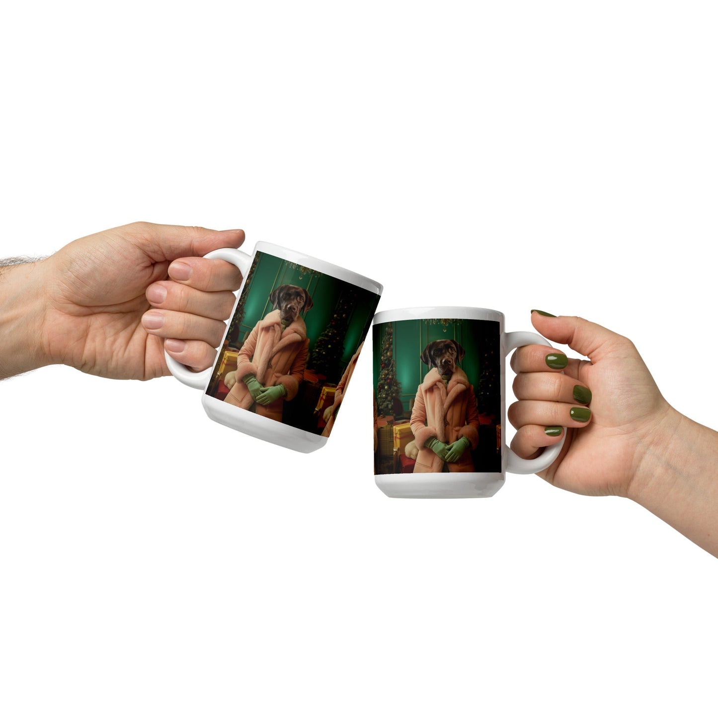 Holly Jolly Hound - Custom Pet Mug - Hairy Humans