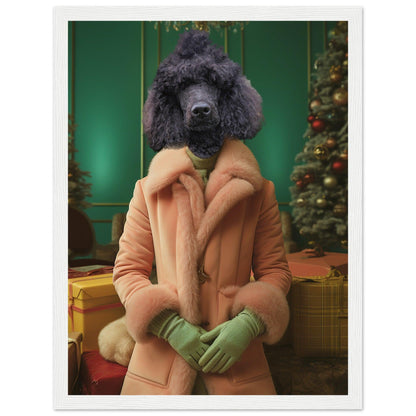 Holly Jolly Hound - Custom Pet Portrait - Hairy Humans