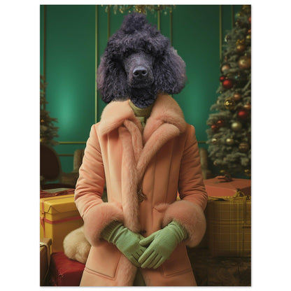 Holly Jolly Hound - Custom Pet Portrait - Hairy Humans