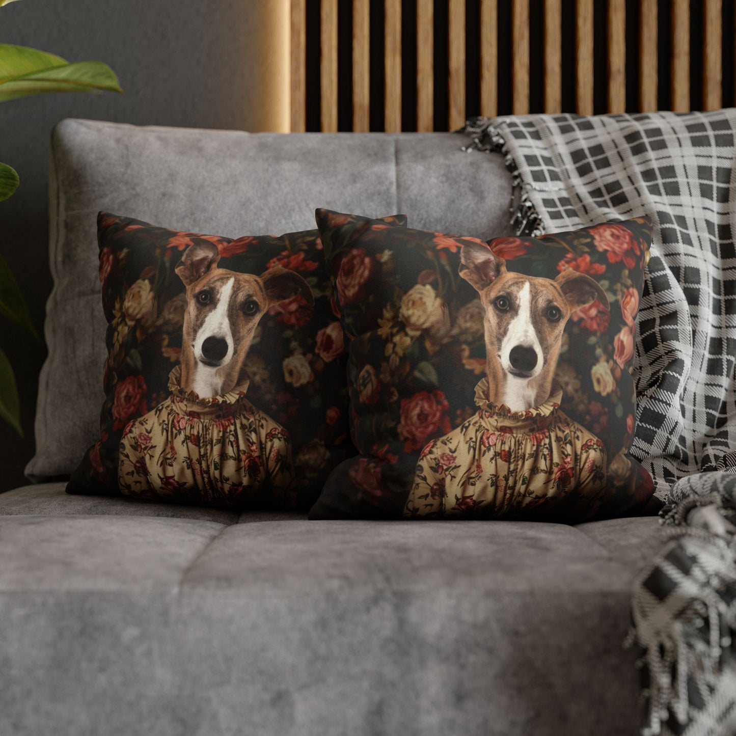 Rose in Shadow - Custom Pet Pillow - Hairy Humans