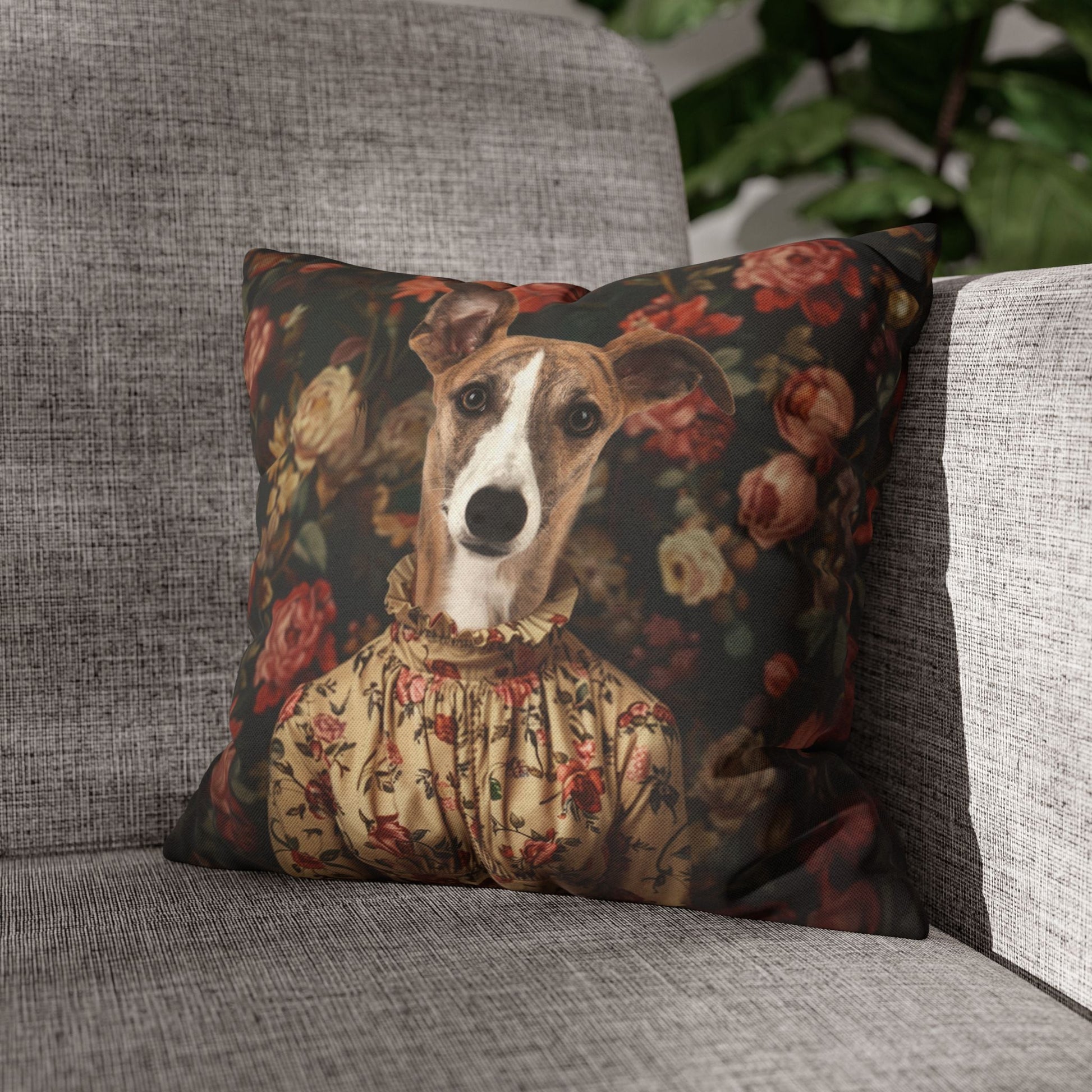 Rose in Shadow - Custom Pet Pillow - Hairy Humans