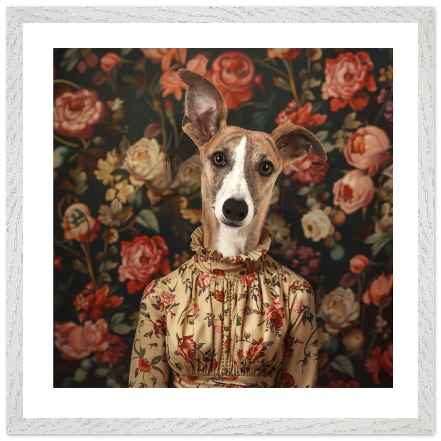 Rose in Shadow - Custom Pet Portrait - Hairy Humans