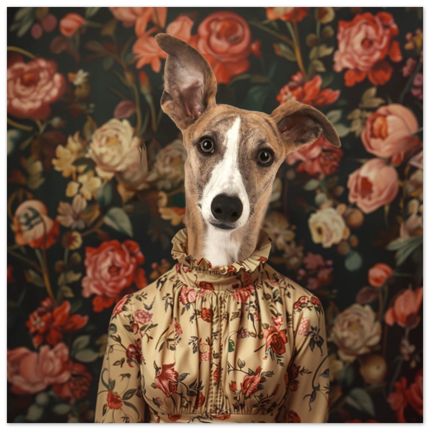 Rose in Shadow - Custom Pet Portrait - Hairy Humans