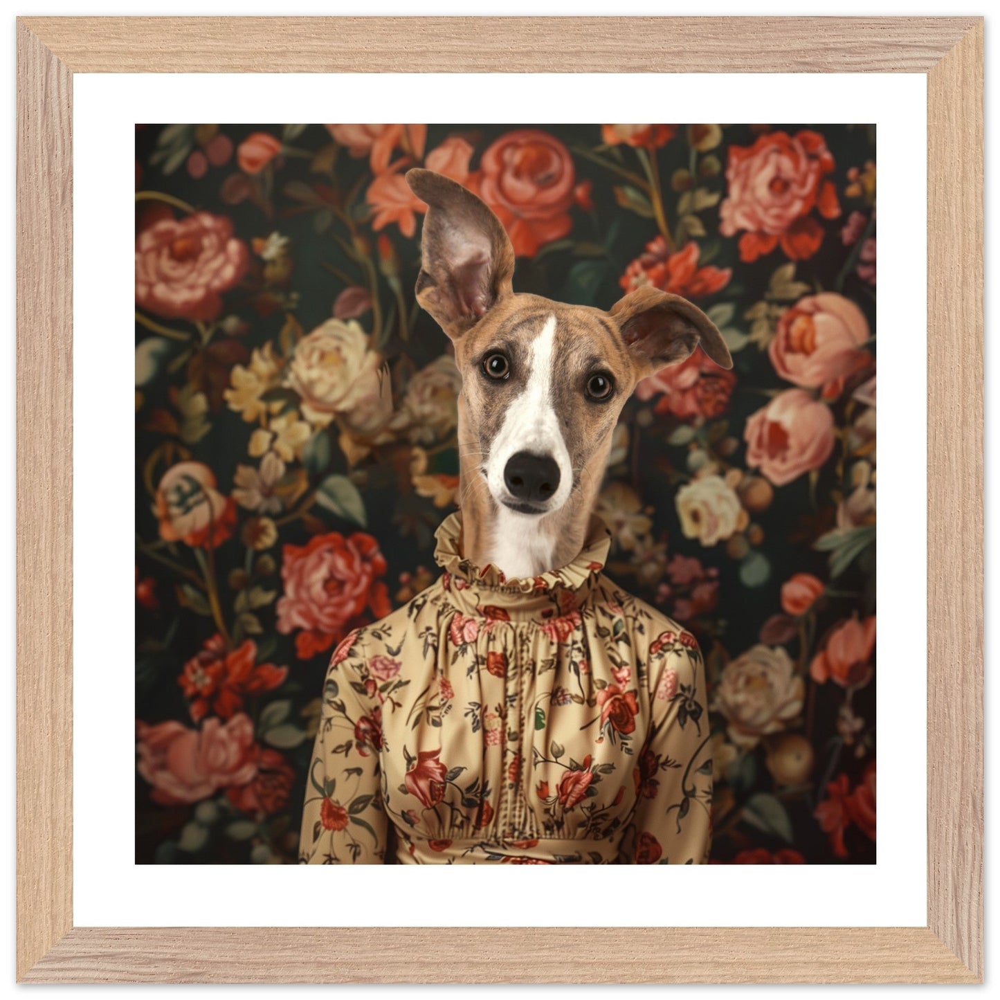 Rose in Shadow - Custom Pet Portrait - Hairy Humans