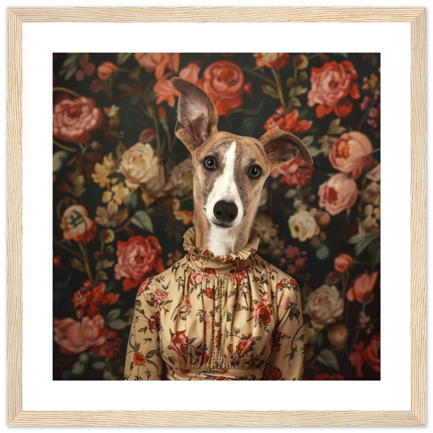 Rose in Shadow - Custom Pet Portrait - Hairy Humans