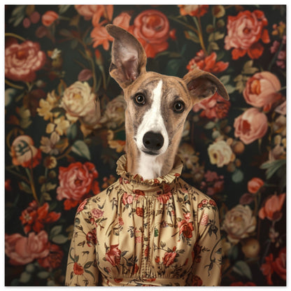 Rose in Shadow - Custom Pet Portrait - Hairy Humans