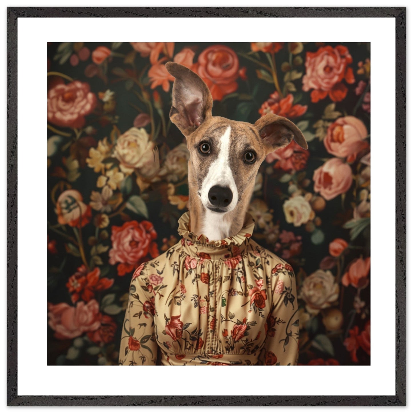 Rose in Shadow - Custom Pet Portrait - Hairy Humans