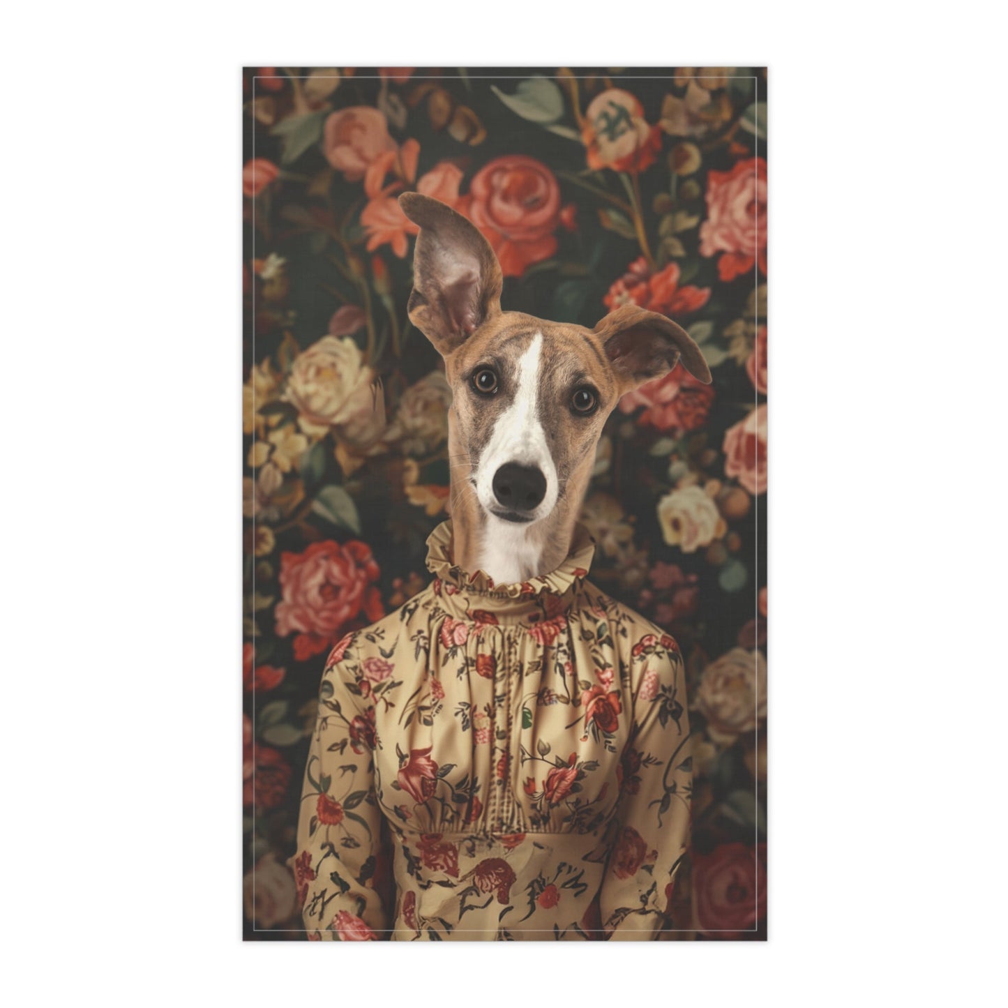 Rose in Shadow - Custom Pet Tea Towel - Hairy Humans