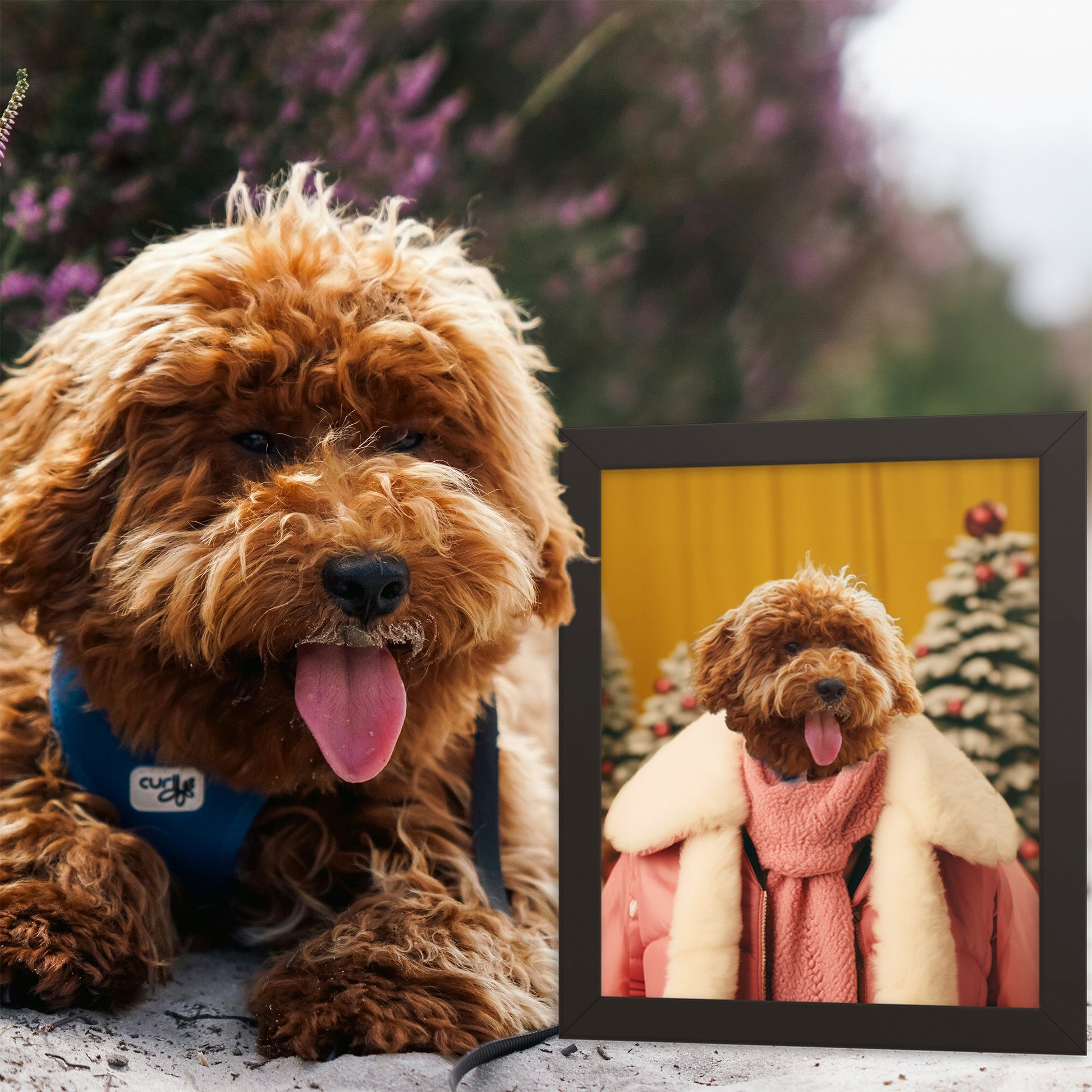 Santa's Little Yelper - Custom Pet Portrait - Hairy Humans