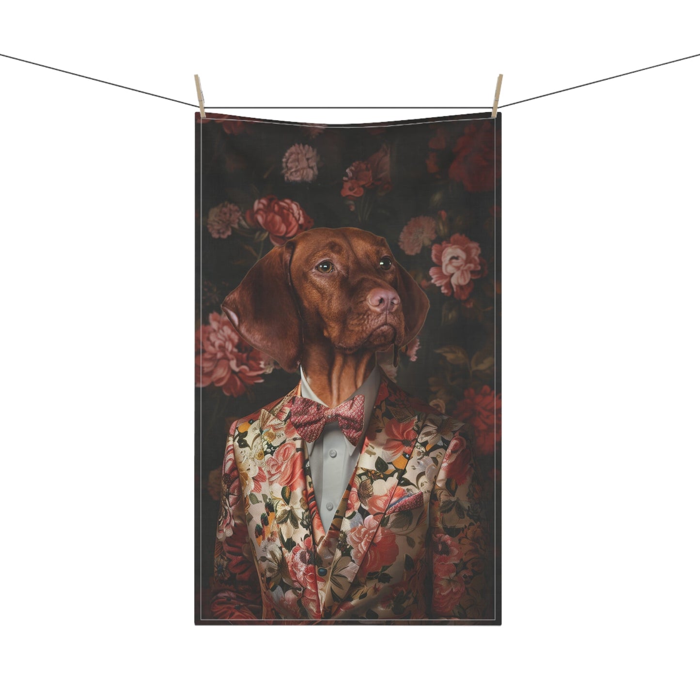 Shadowed Blossom - Custom Pet Tea Towel - Hairy Humans