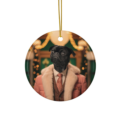 Wreath and Ruff - Custom Pet Ornament - Hairy Humans