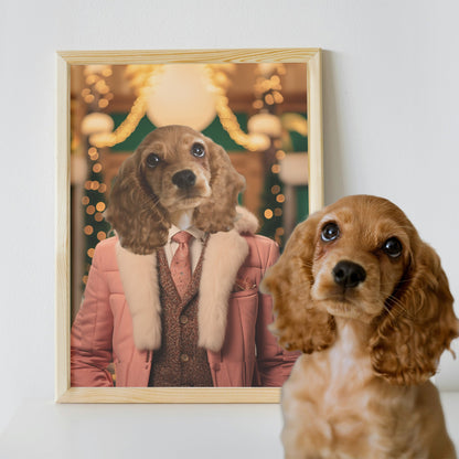 Wreath and Ruff - Custom Pet Portrait - Hairy Humans